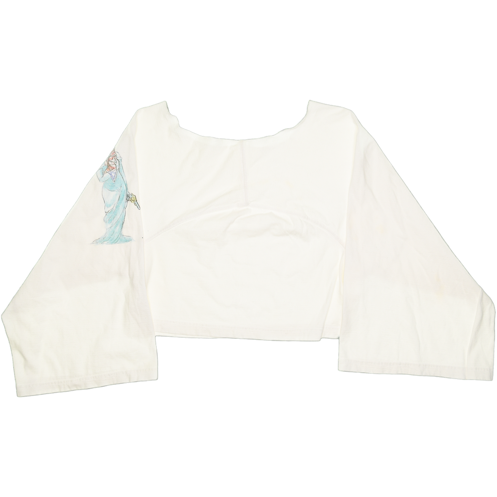 Lady Liberty White Reversible Crop Top