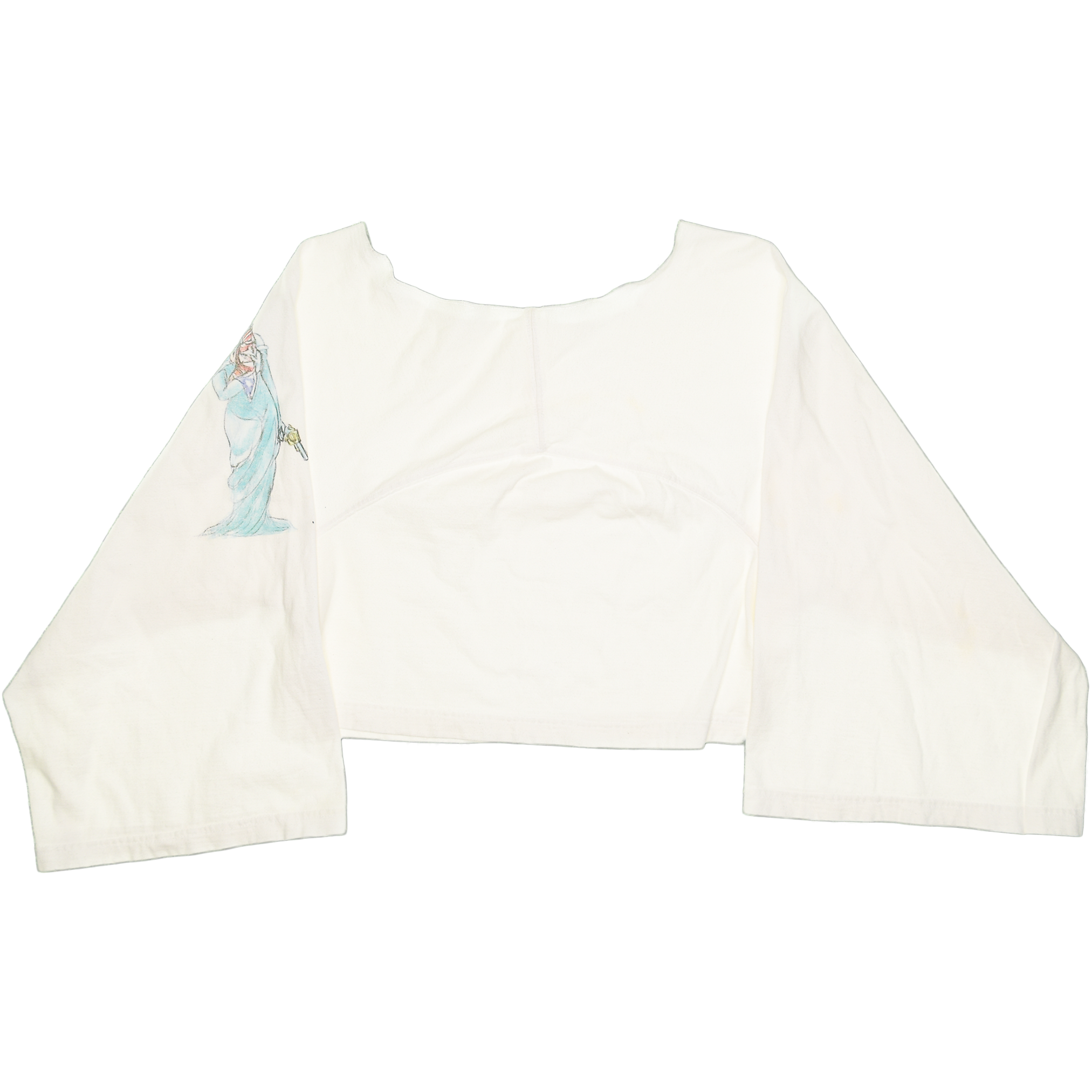 Lady Liberty White Reversible Crop Top