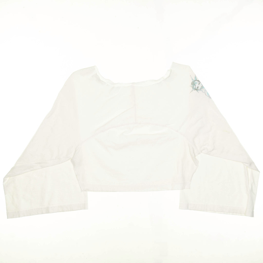 Lady Liberty White Reversible Crop Top