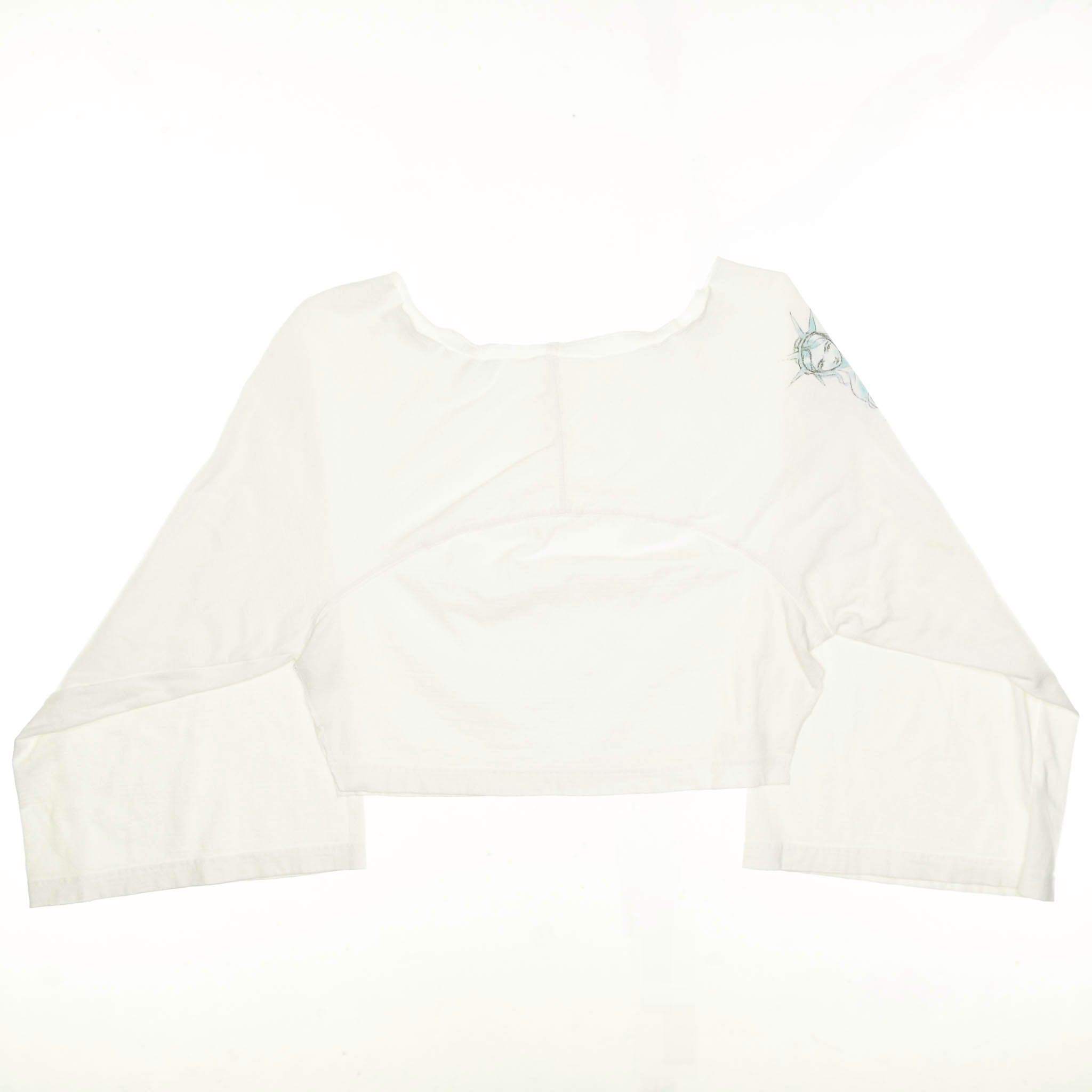 Lady Liberty White Reversible Crop Top
