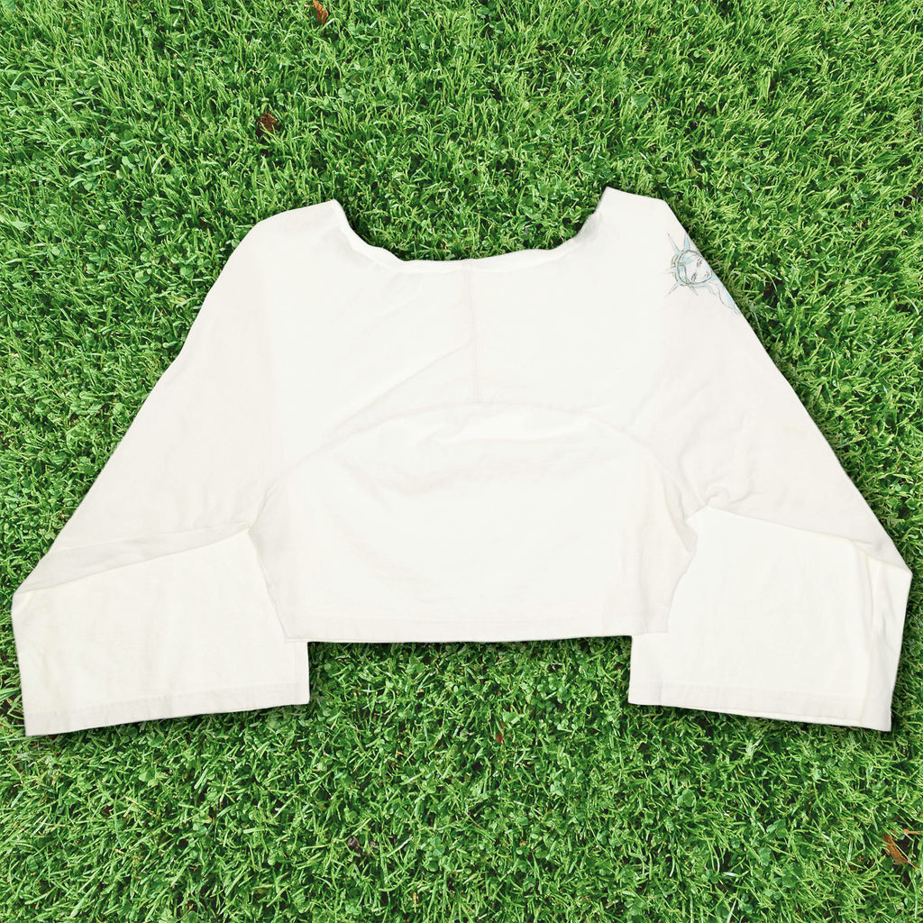 Lady Liberty White Reversible Crop Top