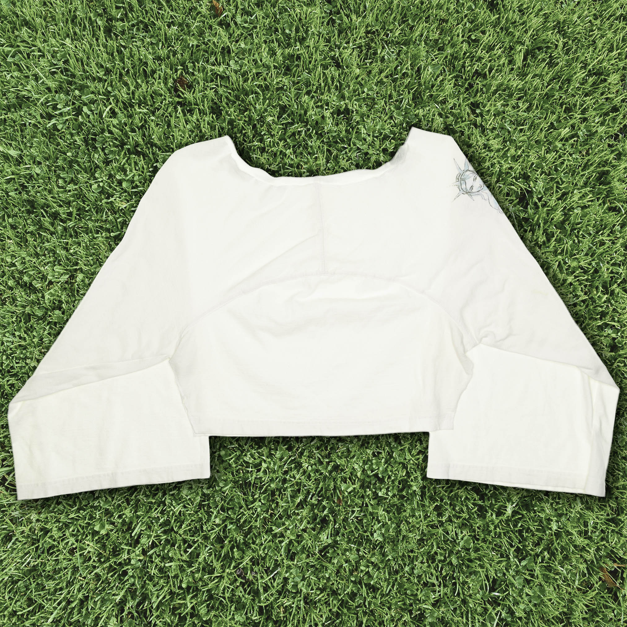 Lady Liberty White Reversible Crop Top