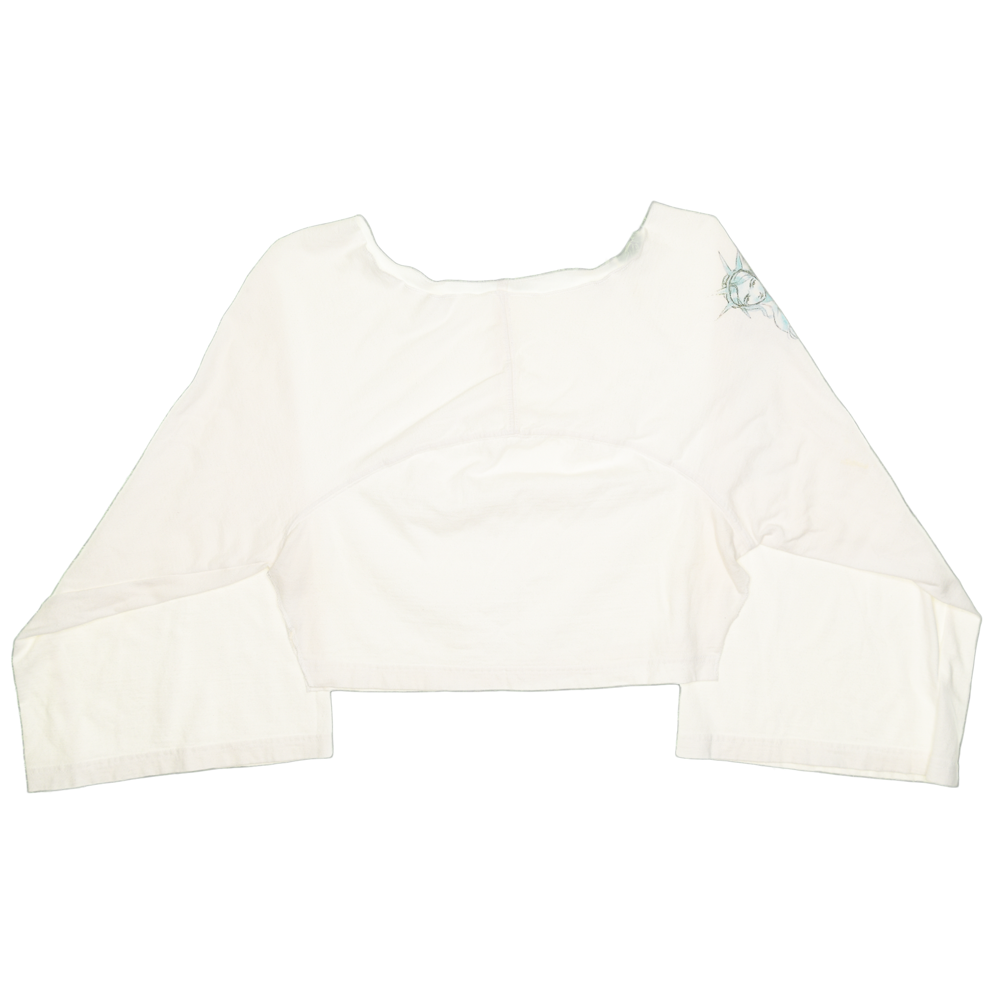 Lady Liberty White Reversible Crop Top