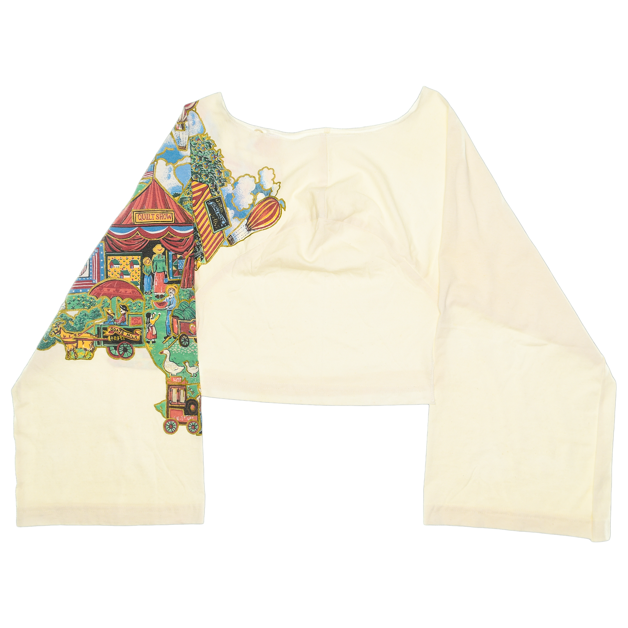 Vintage Circus Tee Reversible Crop Top