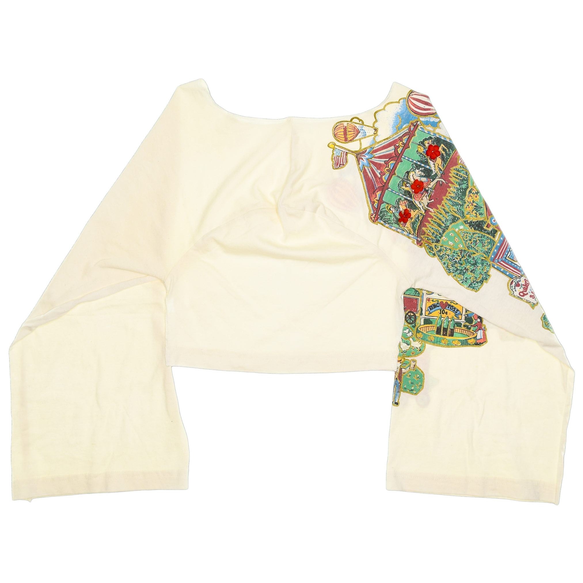Vintage Circus Tee Reversible Crop Top