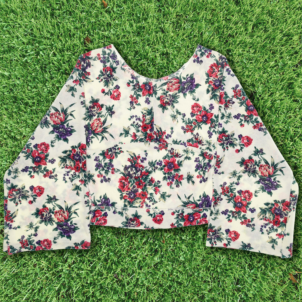 Flowery Reversible Crop Top