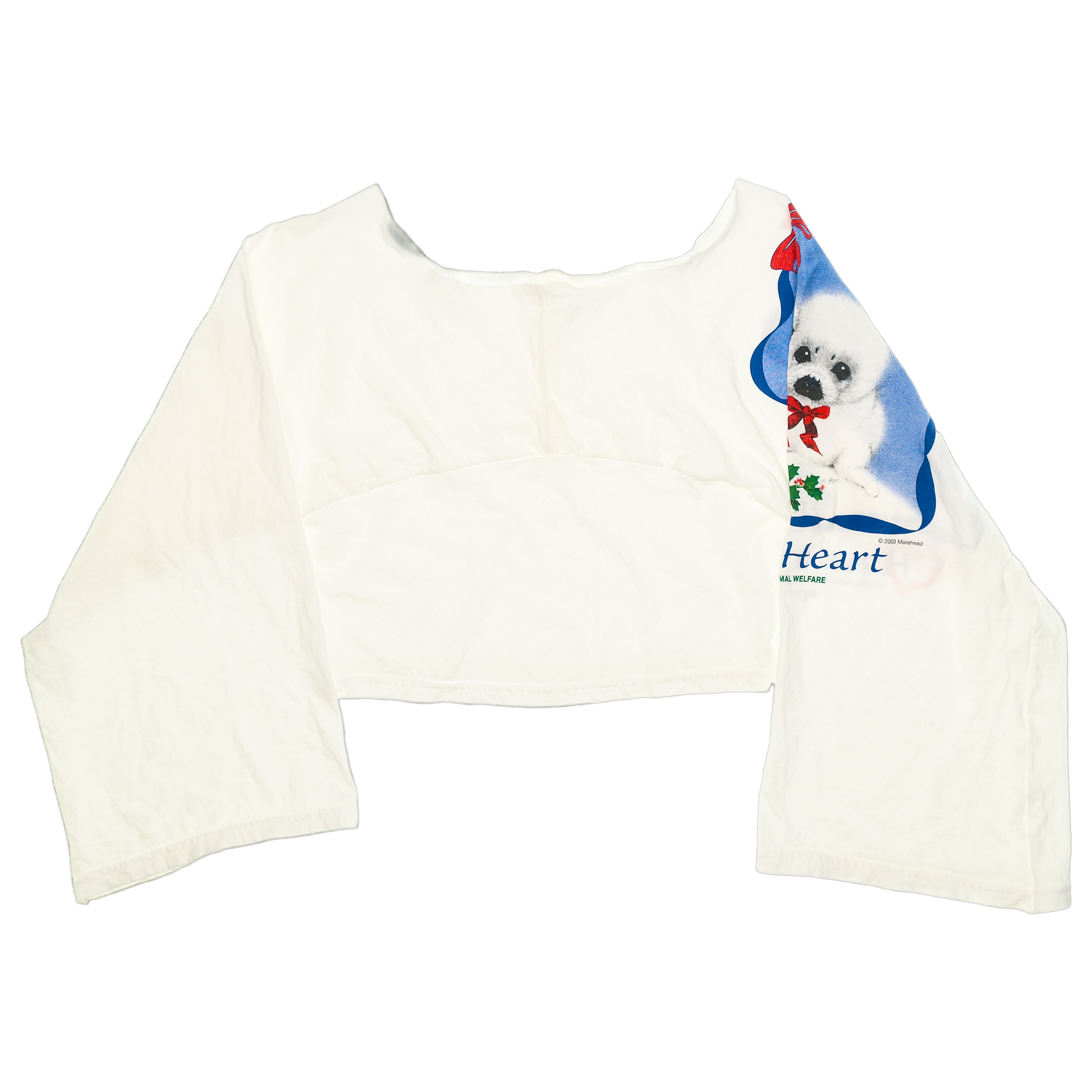 White Poodle Reversible Crop Top
