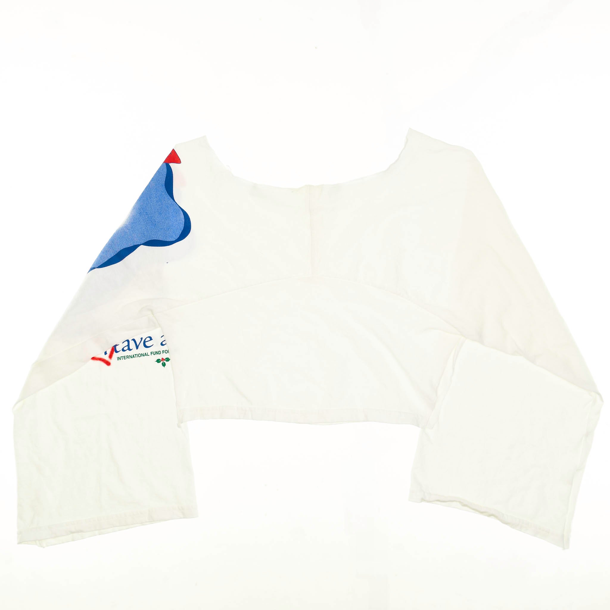 White Poodle Reversible Crop Top