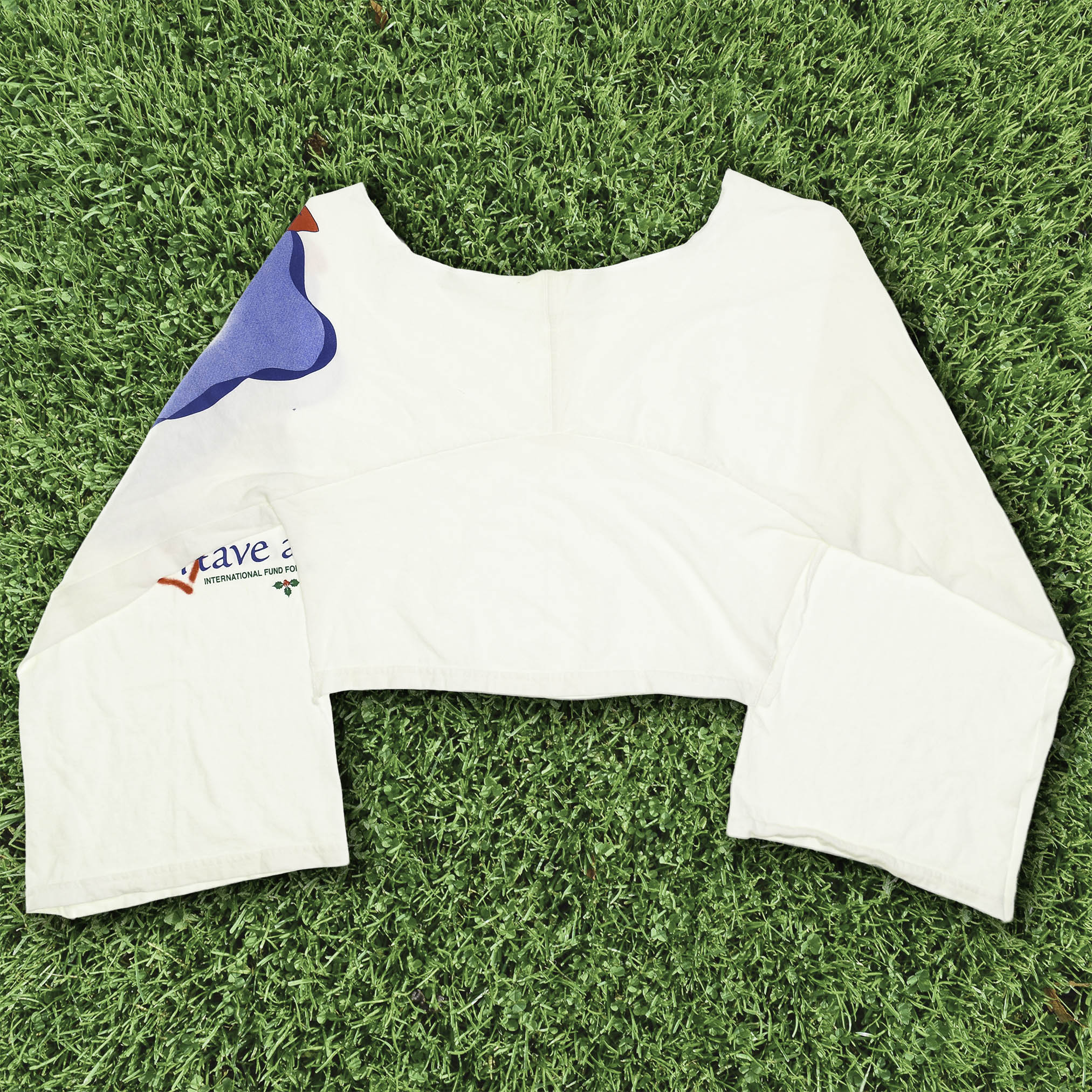 White Poodle Reversible Crop Top