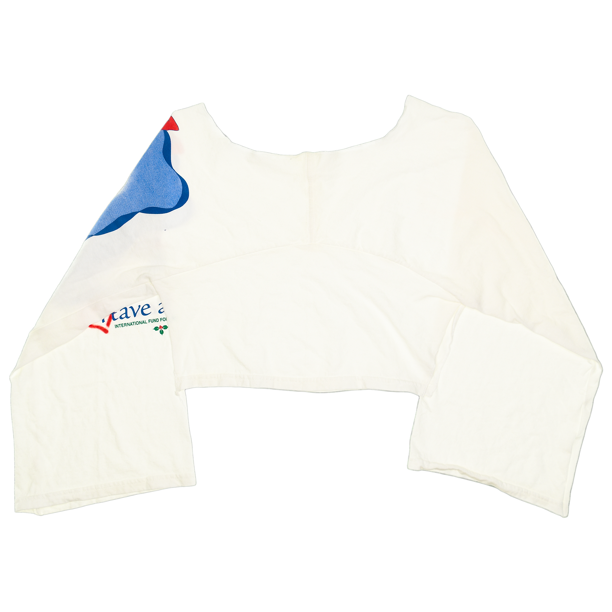 White Poodle Reversible Crop Top
