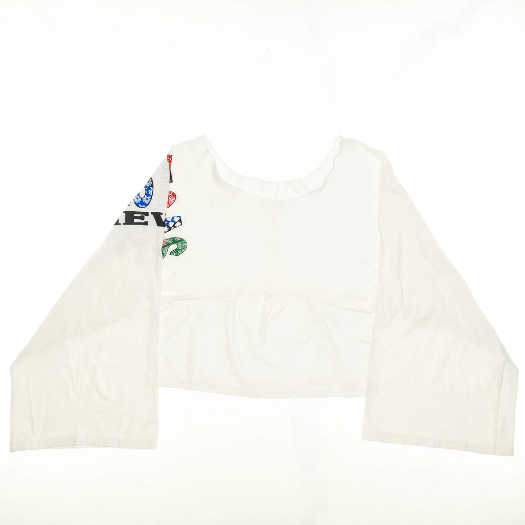 White Las Vegas Reversible Crop Top
