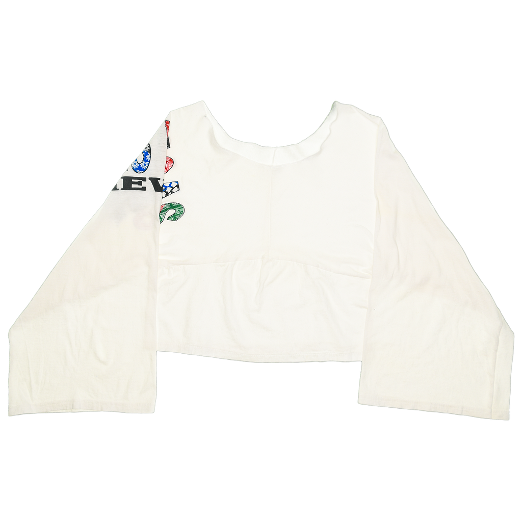 White Las Vegas Reversible Crop Top
