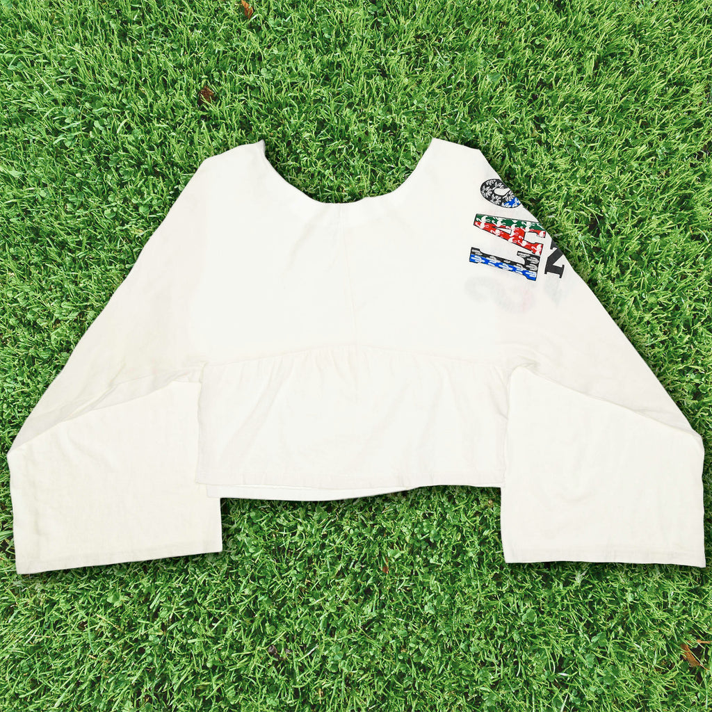 White Las Vegas Reversible Crop Top
