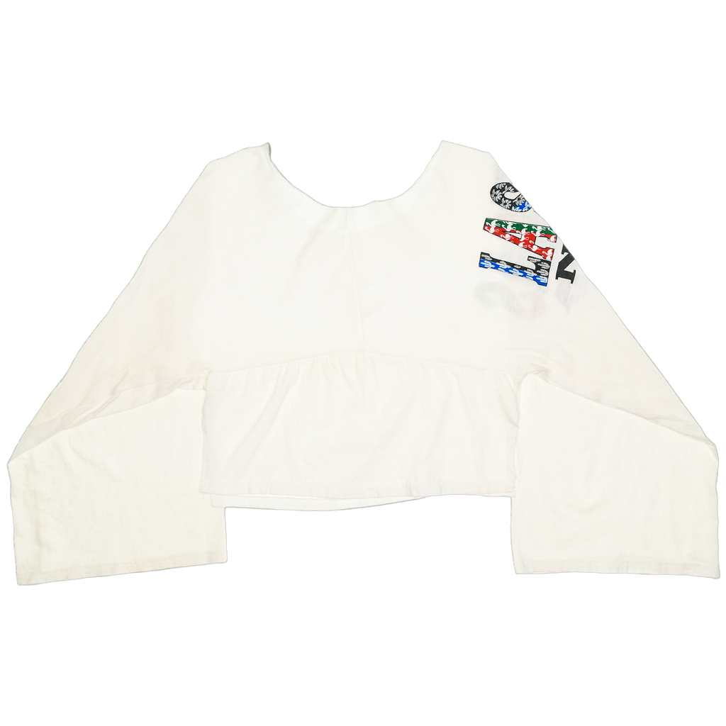 White Las Vegas Reversible Crop Top