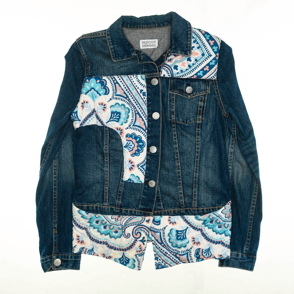 Paisley Patchwork Denim Jacket