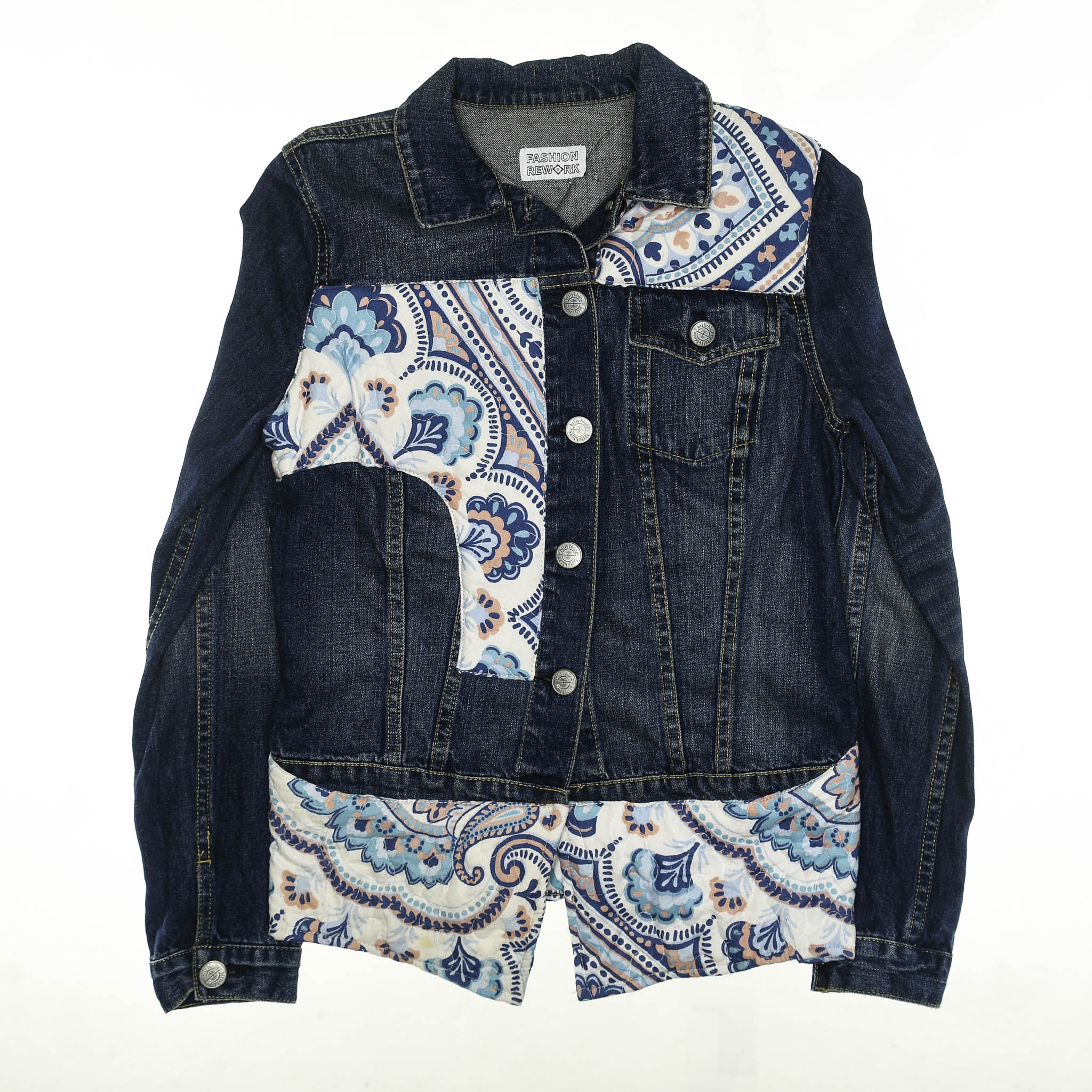 Paisley Patchwork Denim Jacket