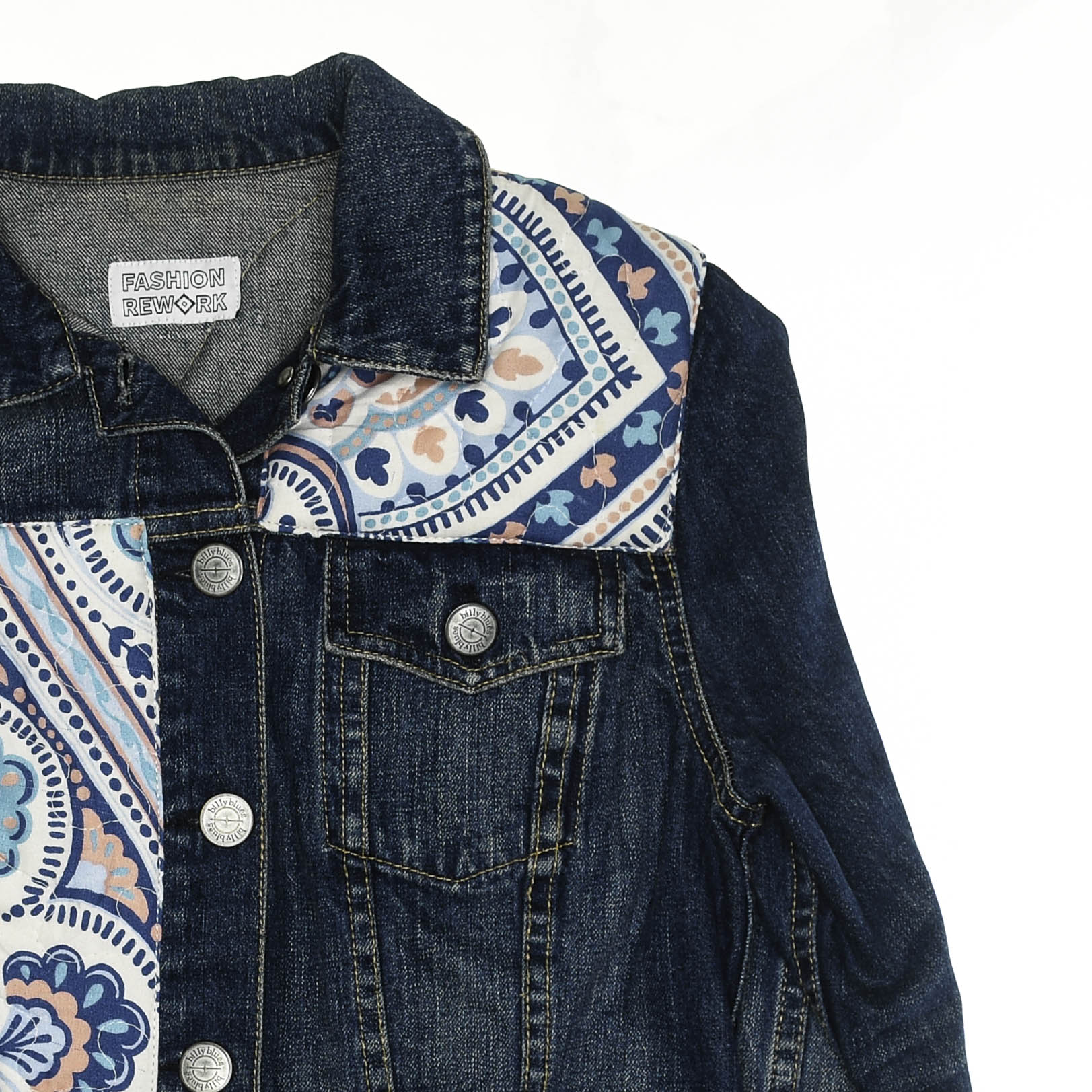 Paisley Patchwork Denim Jacket