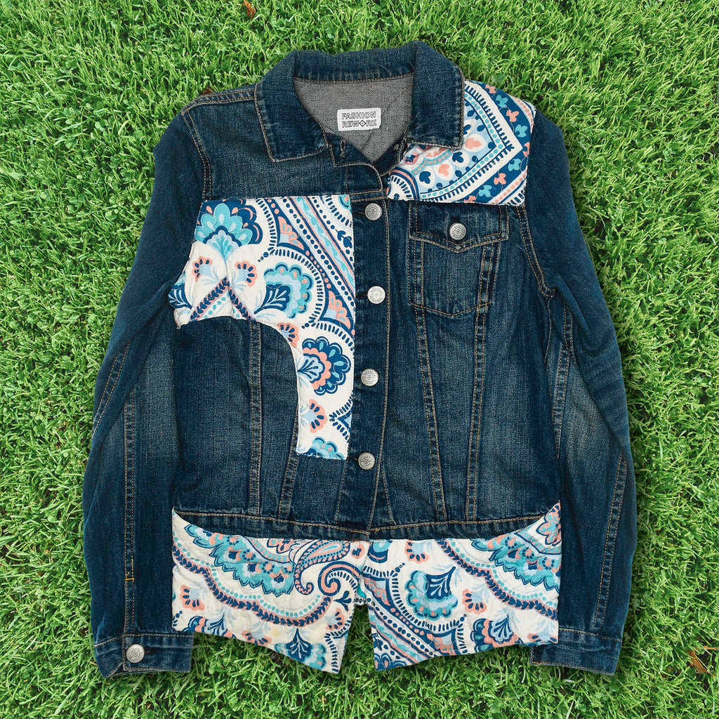Paisley Patchwork Denim Jacket