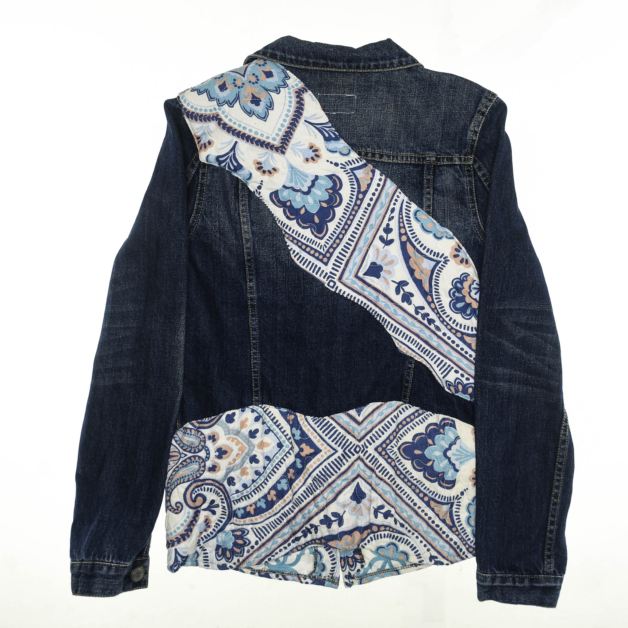 Paisley Patchwork Denim Jacket