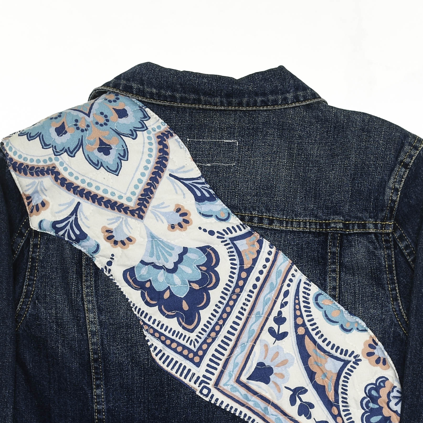 Paisley Patchwork Denim Jacket