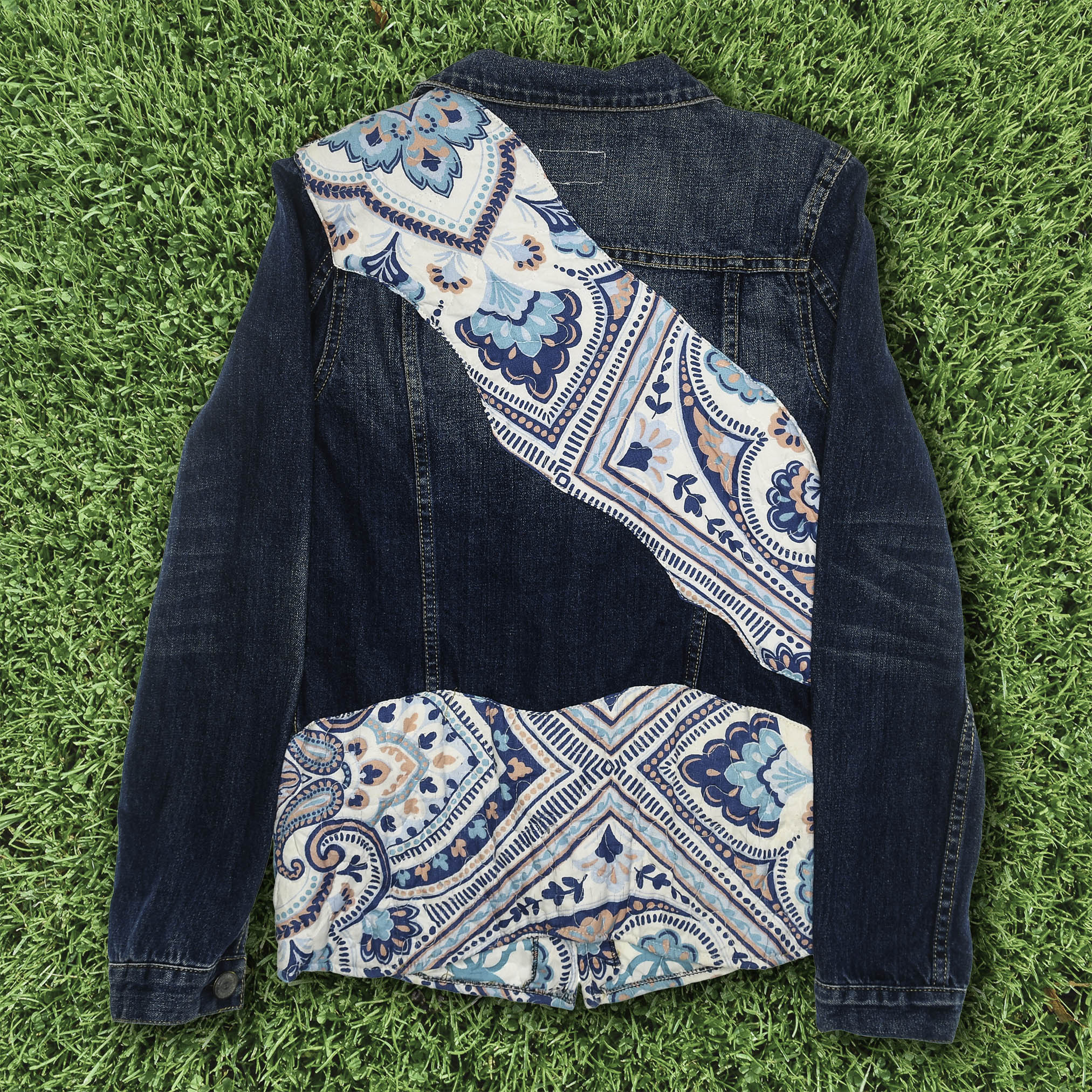 Paisley Patchwork Denim Jacket