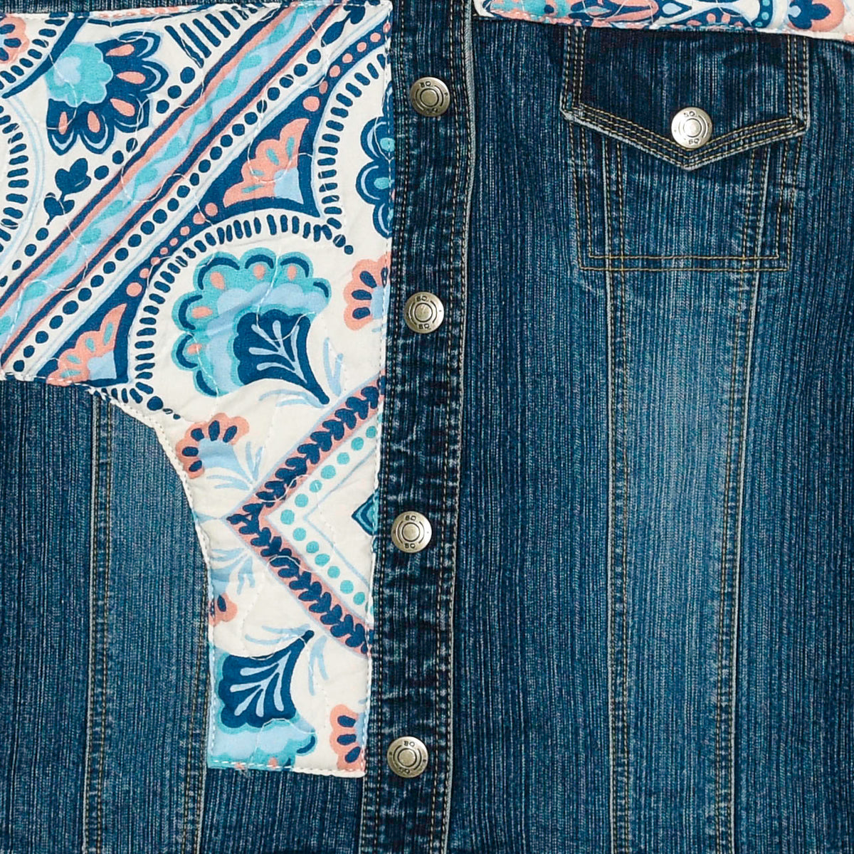 Paisley Patchwork Jean Jacket