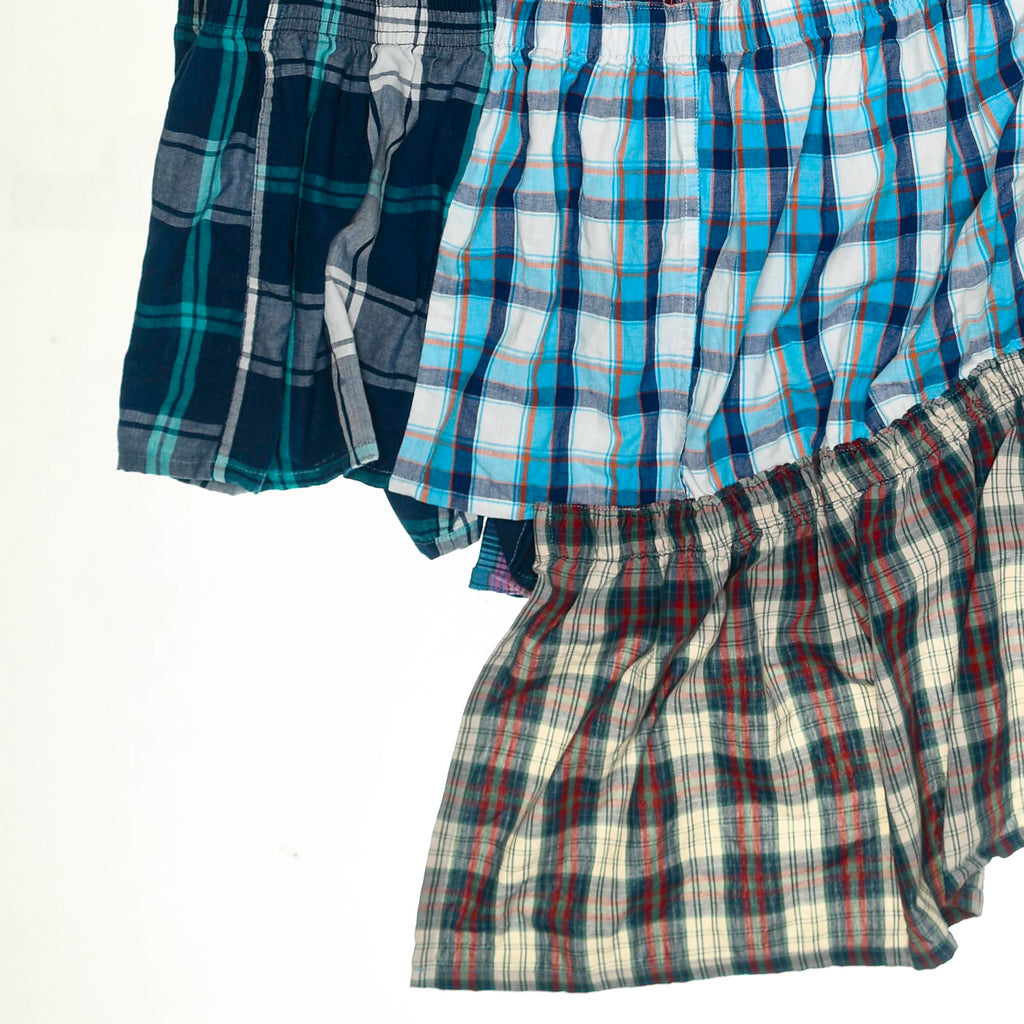 Colorful Grunge Plaid Boxer Skirt Maxi