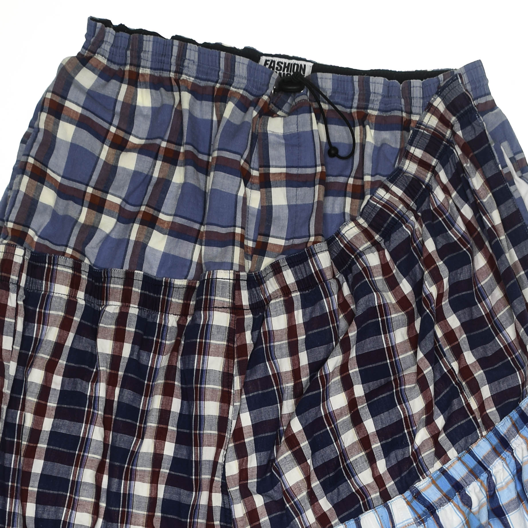 Colorful Grunge Plaid Boxer Skirt Maxi