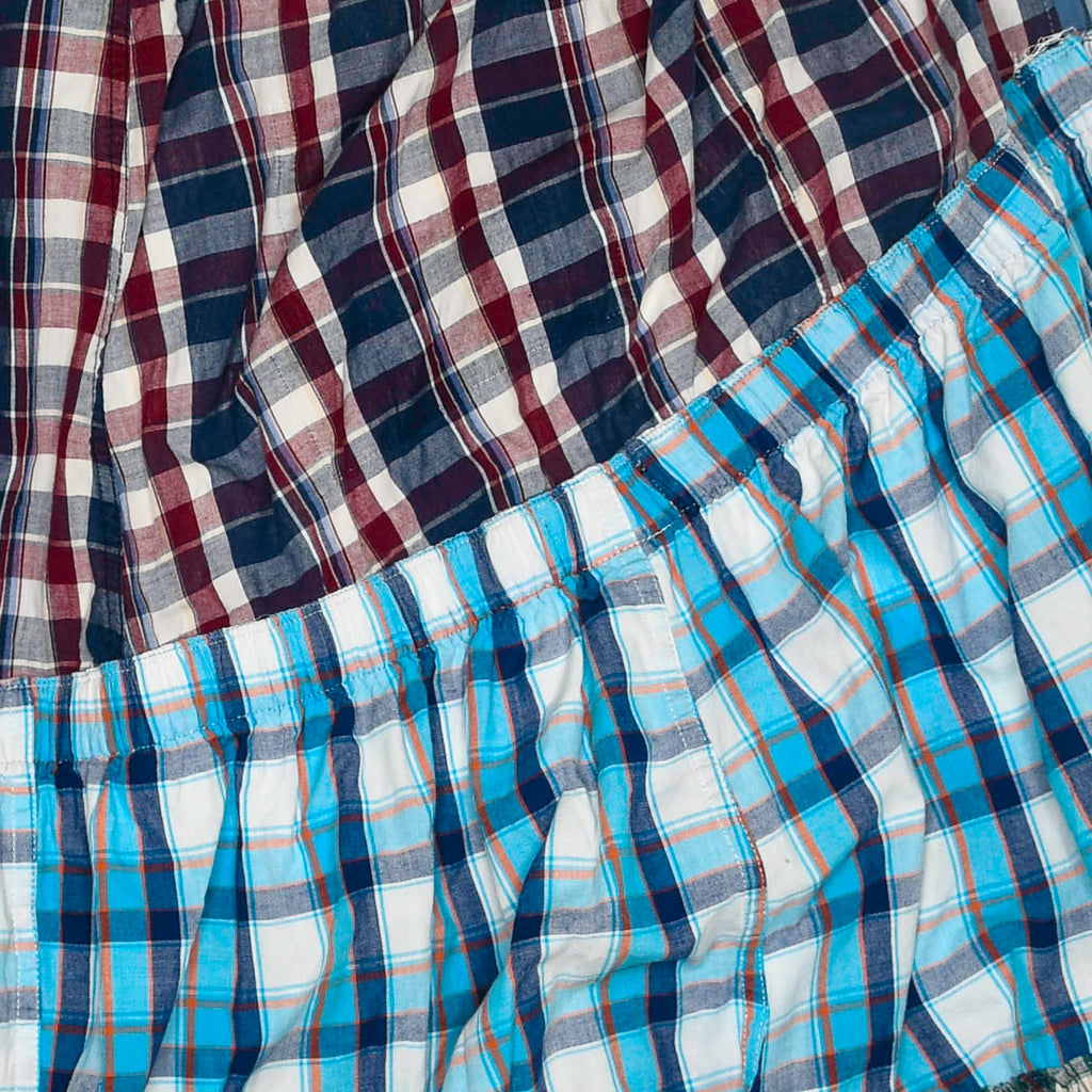 Colorful Grunge Plaid Boxer Skirt Maxi