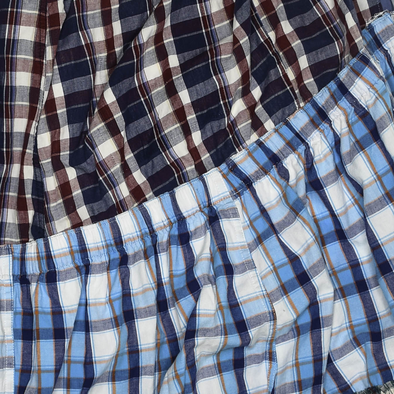 Colorful Grunge Plaid Boxer Skirt Maxi