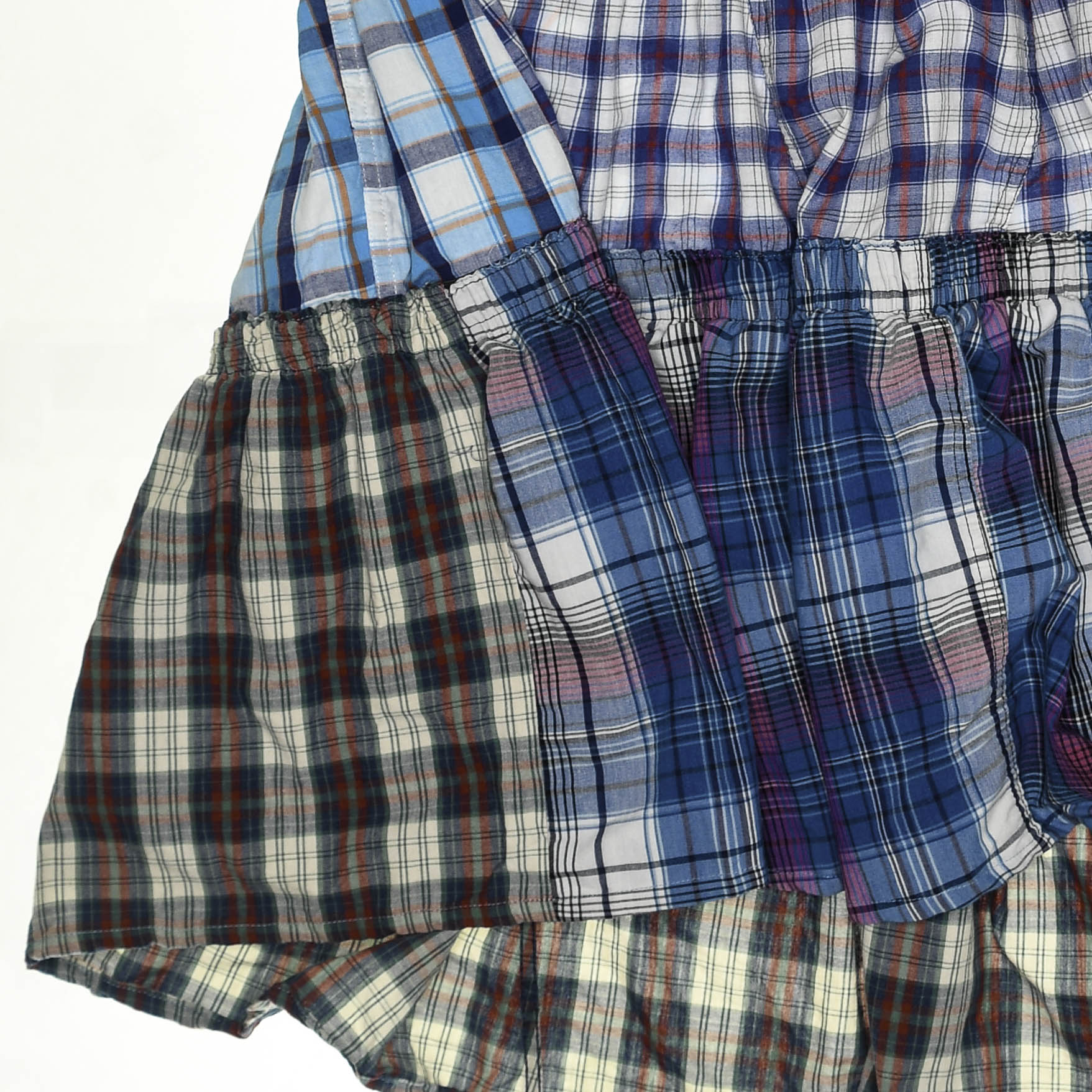 Colorful Grunge Plaid Boxer Skirt Maxi