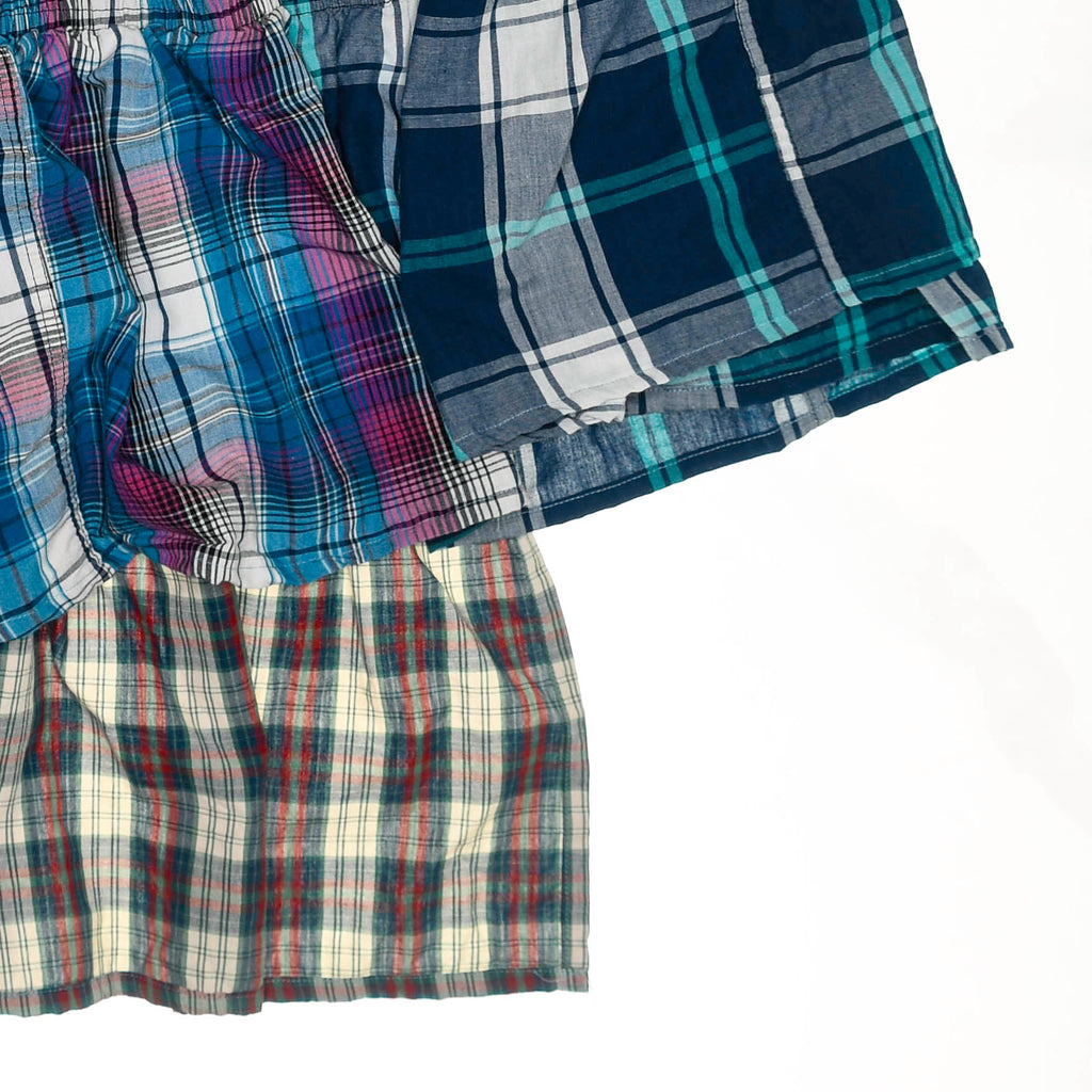 Colorful Grunge Plaid Boxer Skirt Maxi
