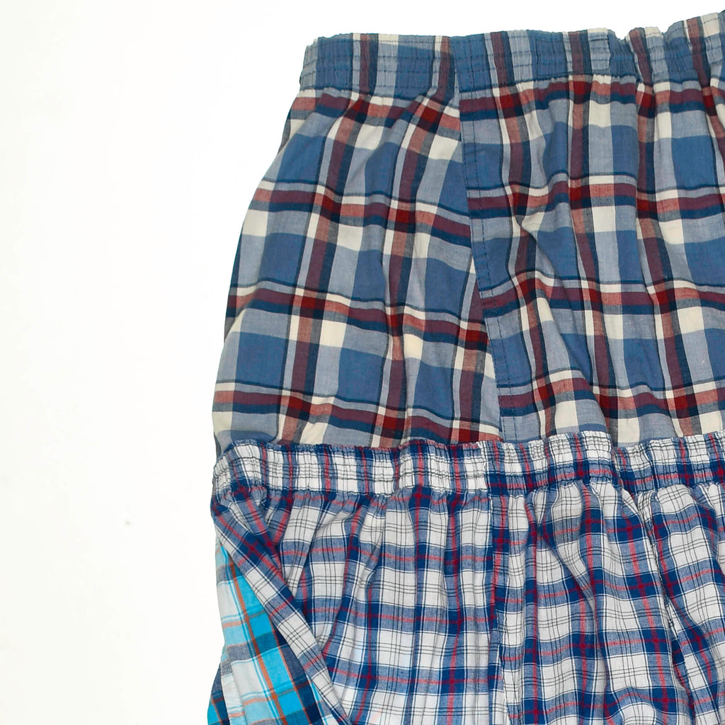 Colorful Grunge Plaid Boxer Skirt Maxi