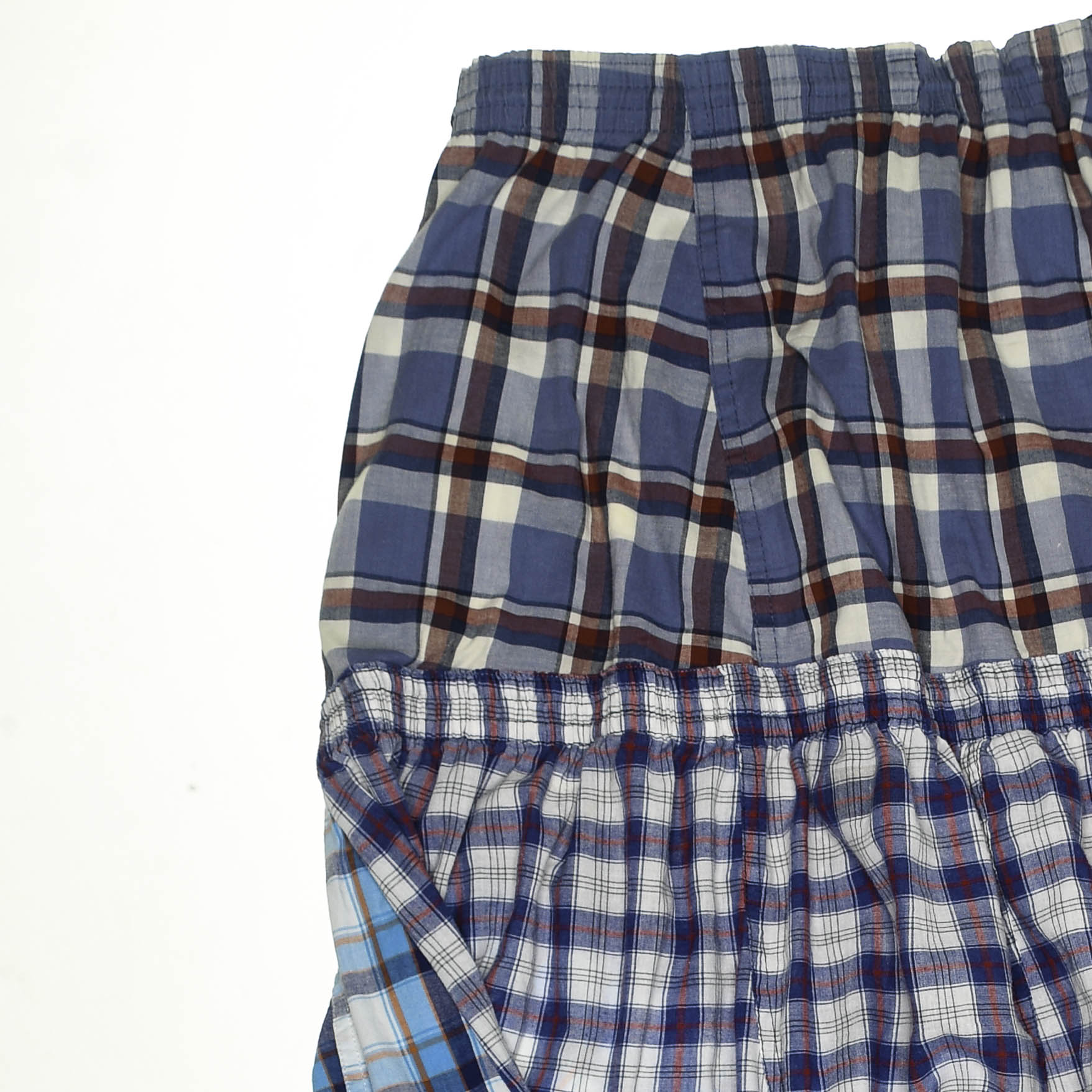 Colorful Grunge Plaid Boxer Skirt Maxi