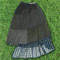 Indie Plaid Boxer Skirt Maxi