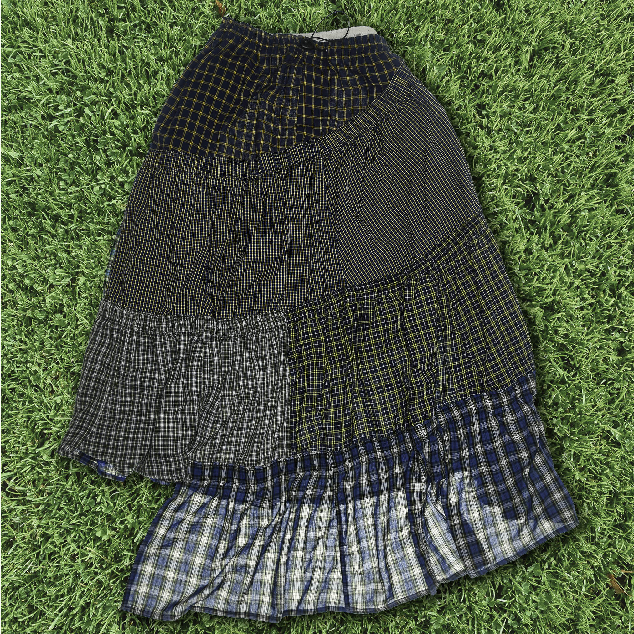 Indie Plaid Boxer Skirt Maxi