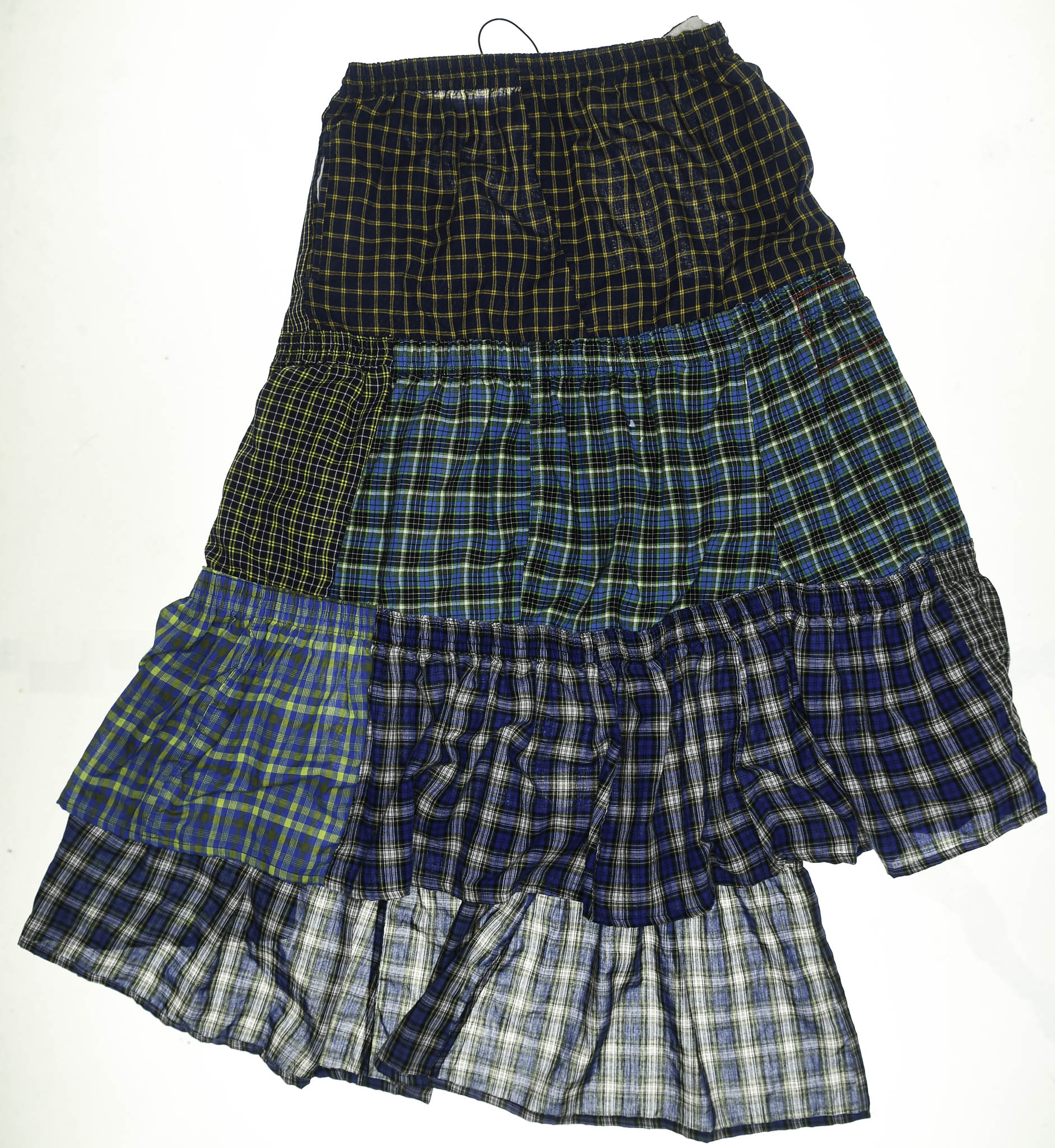 Indie Plaid Boxer Skirt Maxi