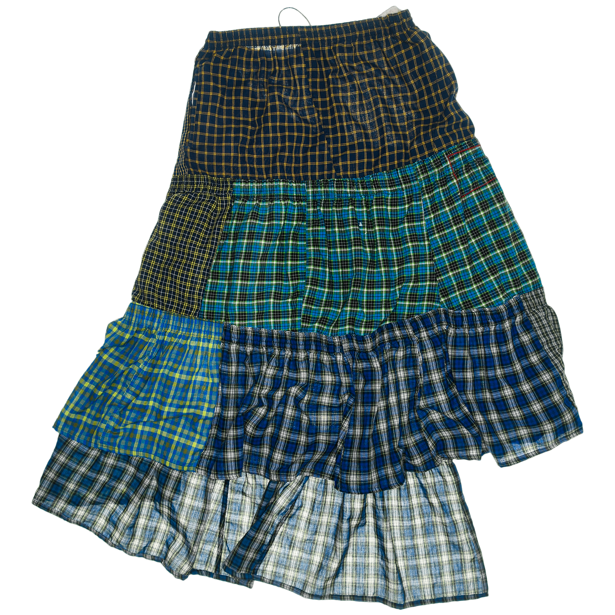 Indie Plaid Boxer Skirt Maxi
