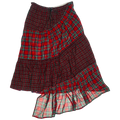 Vibrant Reds Boxer Skirt Maxi