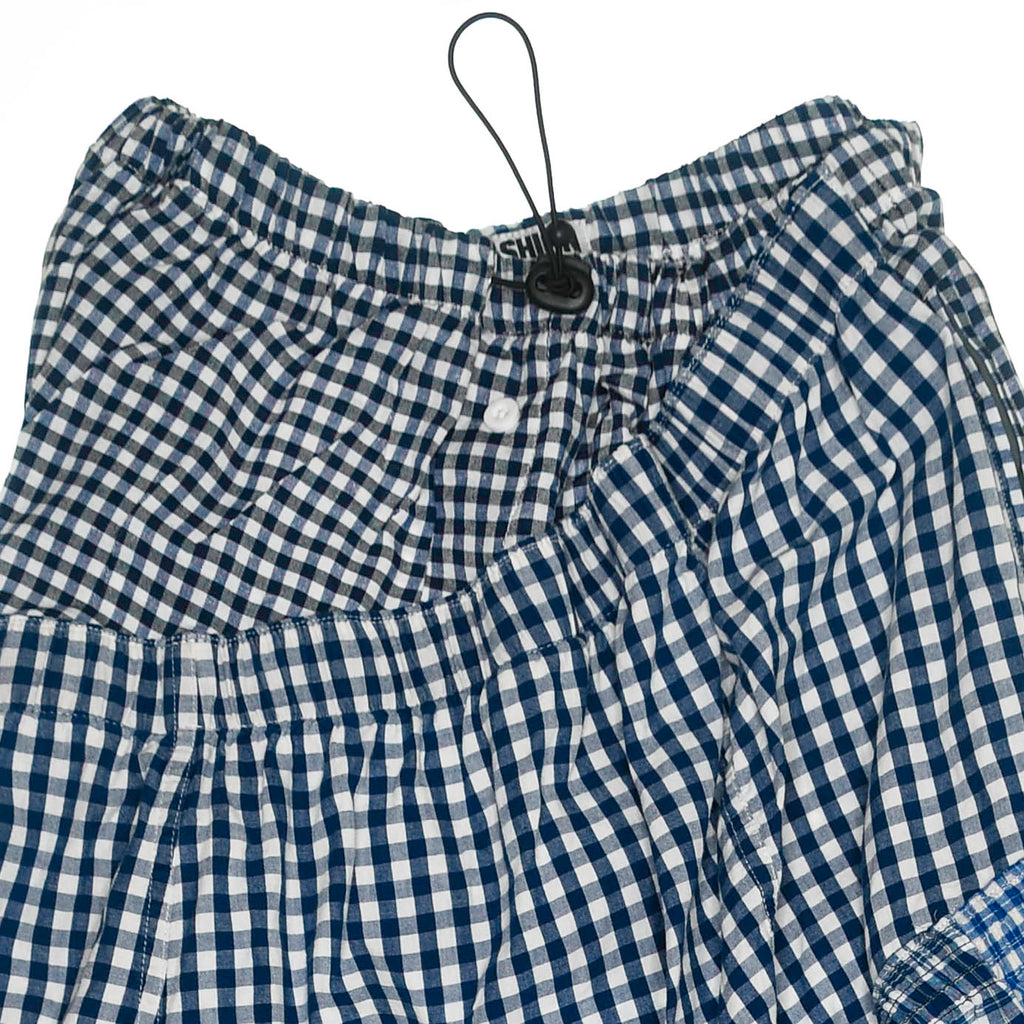 Blue Gingham Boxer Skirt Maxi