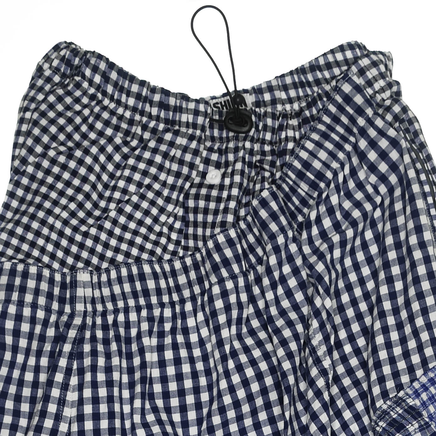 Blue Gingham Boxer Skirt Maxi