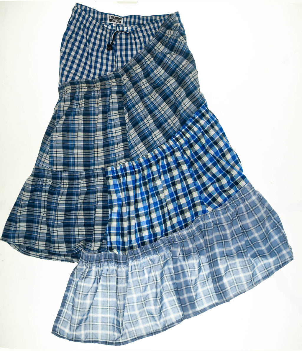 Mix of Blues Boxer Skirt Maxi