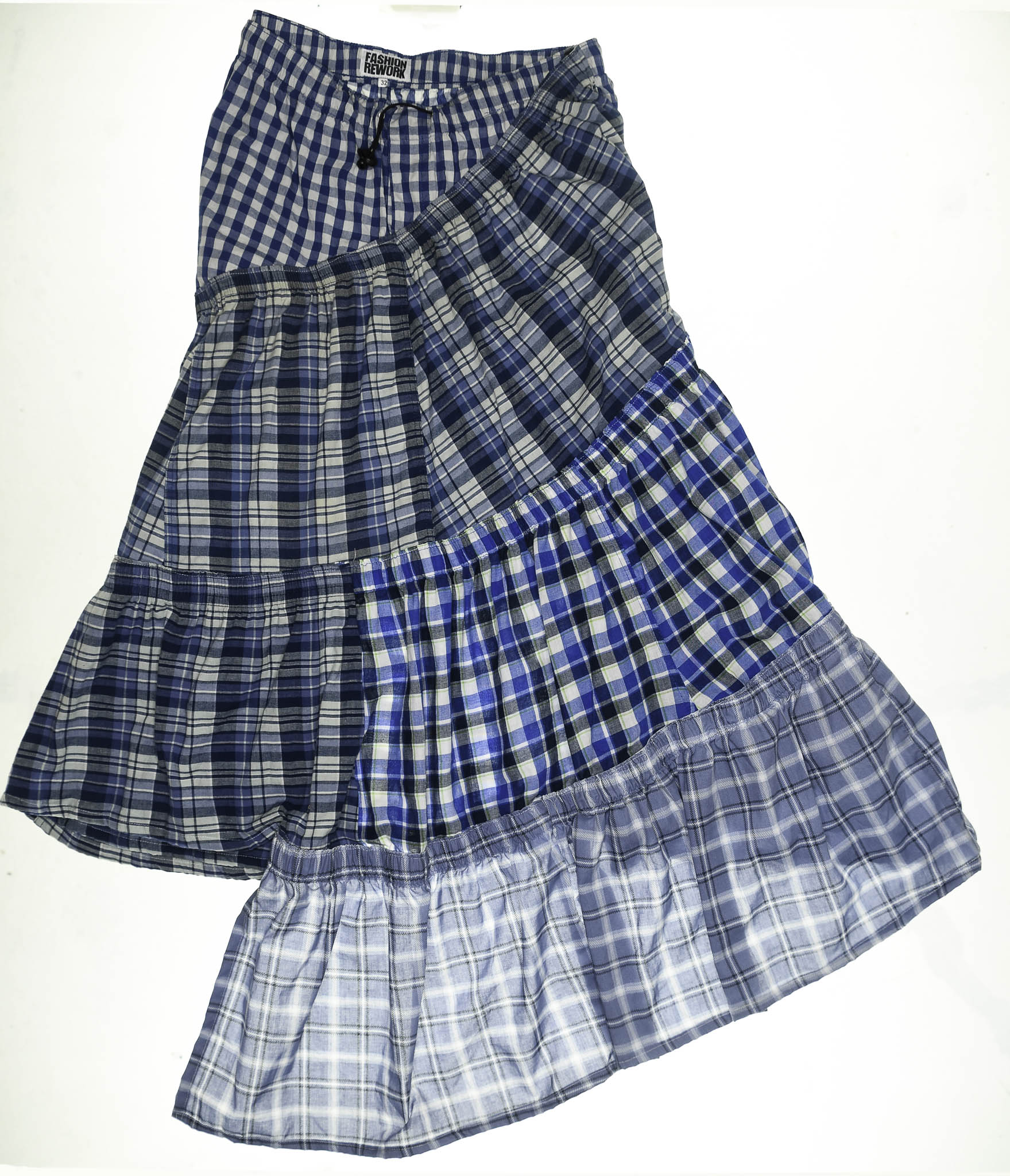 Mix of Blues Boxer Skirt Maxi