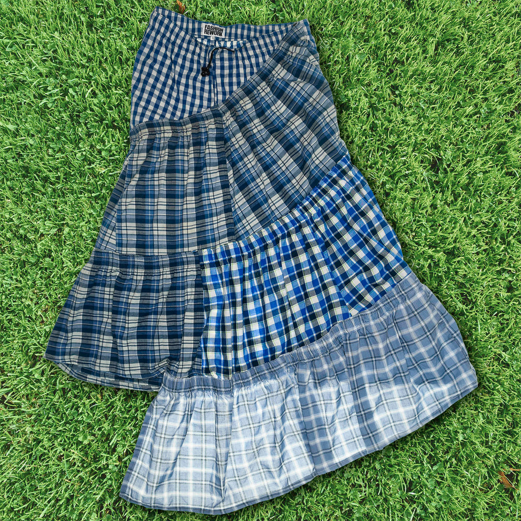 Mix of Blues Boxer Skirt Maxi