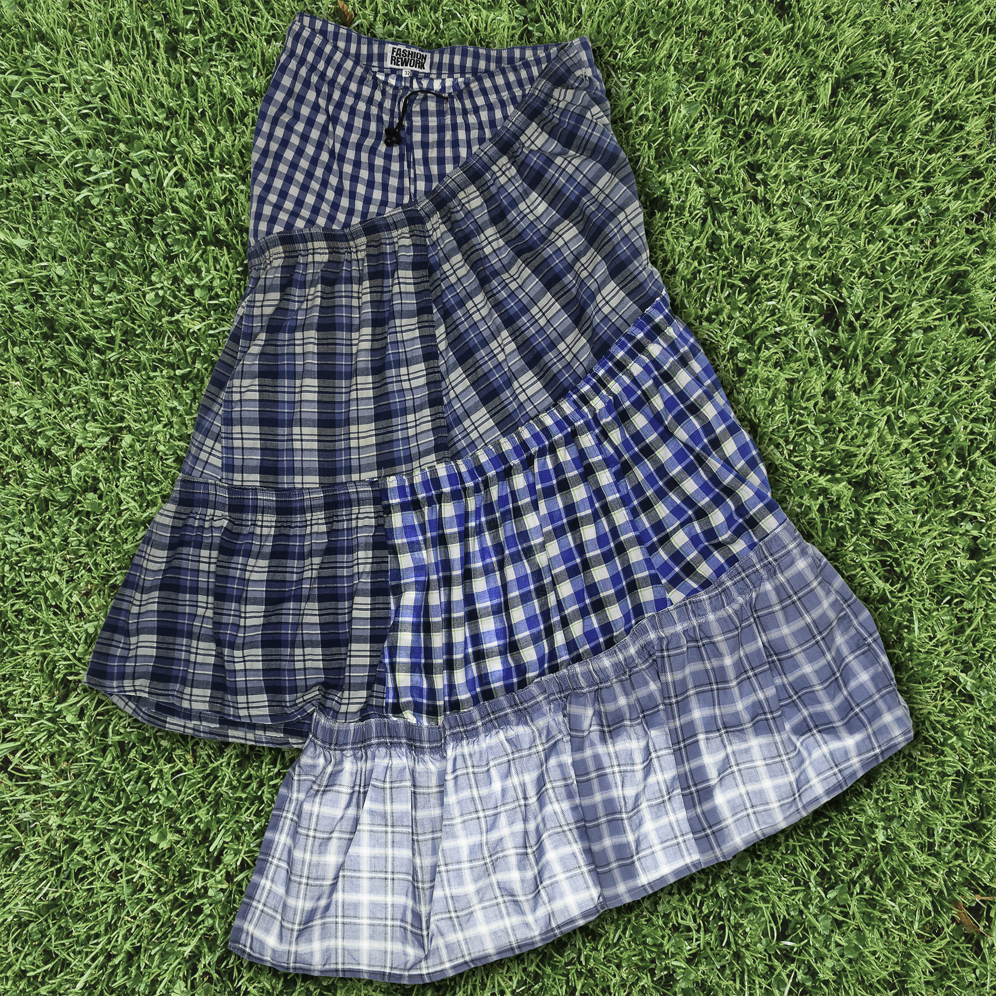 Mix of Blues Boxer Skirt Maxi