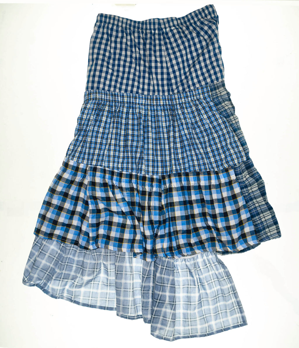 Mix of Blues Boxer Skirt Maxi
