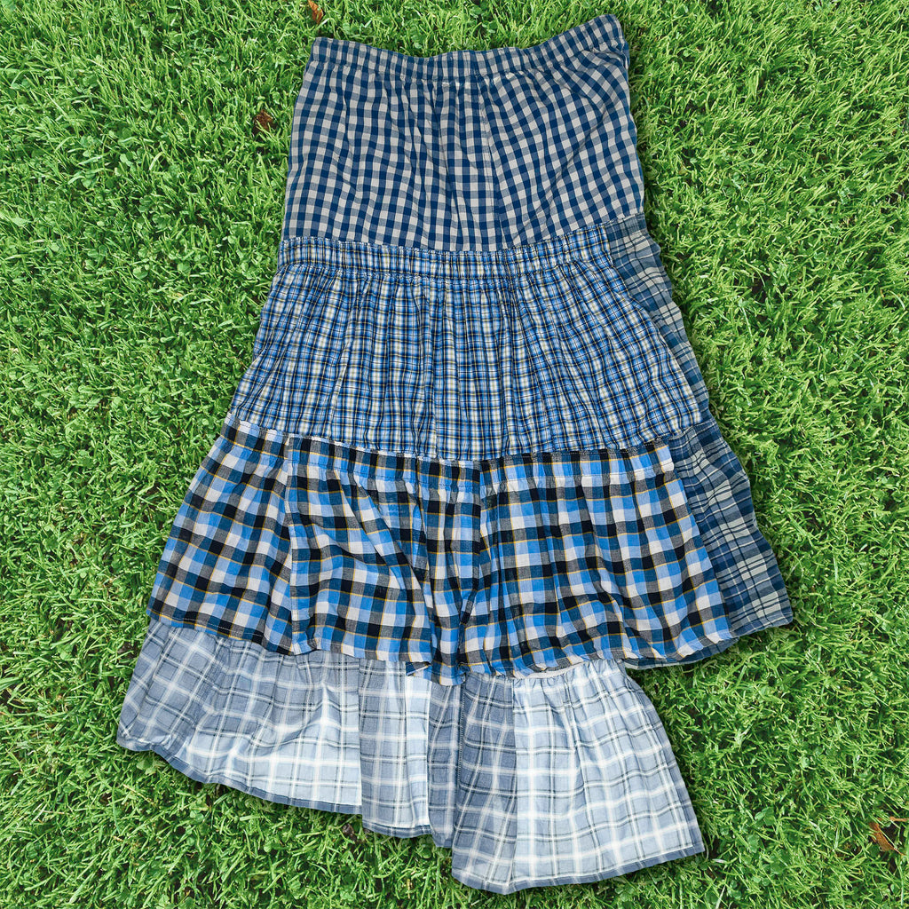 Mix of Blues Boxer Skirt Maxi