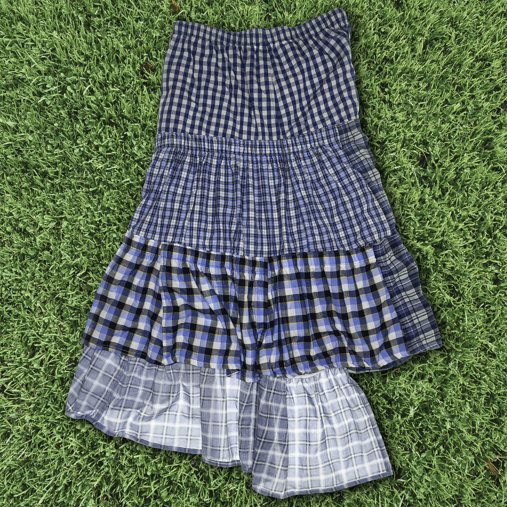 Mix of Blues Boxer Skirt Maxi