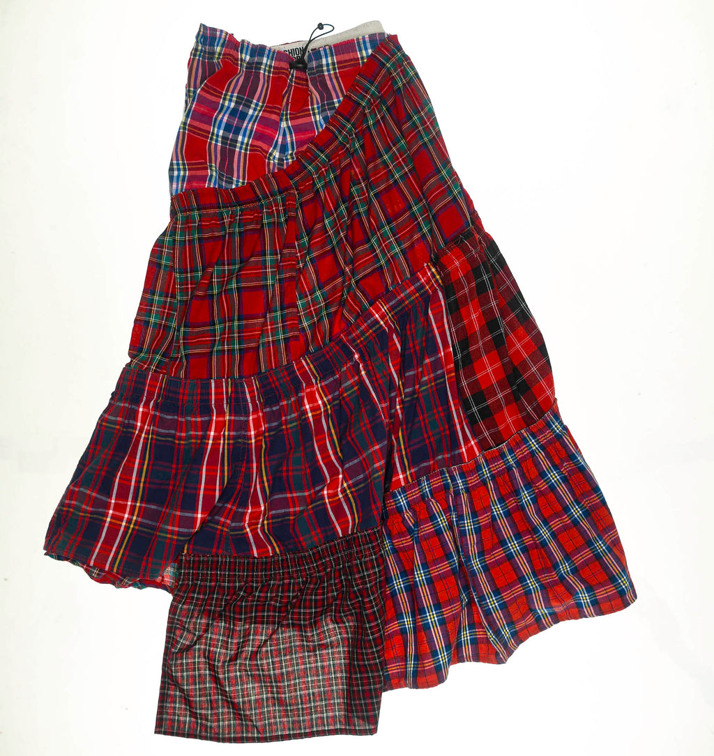 Mixed Reds Boxer Skirt Maxi