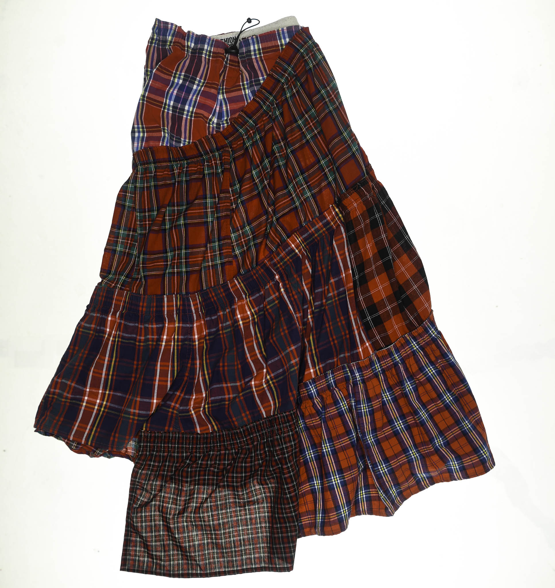 Mixed Reds Boxer Skirt Maxi